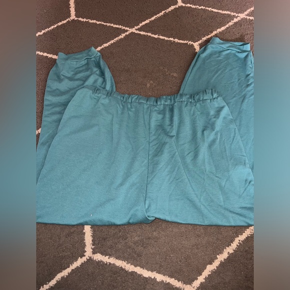 Zenana Soft French Terry Teal Lounge Joggers With Pockets Size 3x - Picture 7 of 7
